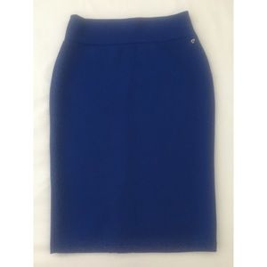 Cobalt blue pencil skirt
